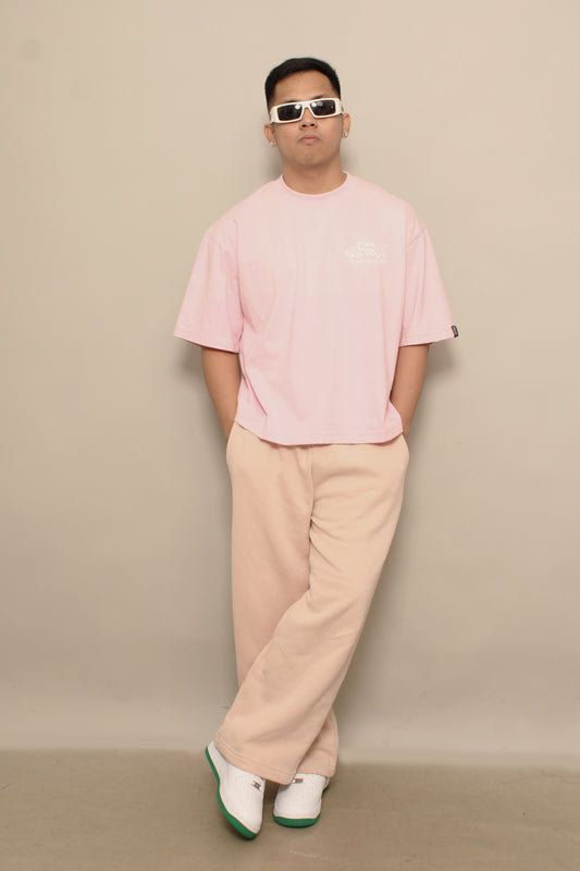 BOXY CROPPED - LOGO PINK